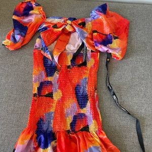 Multi-Color Vibrant Flirty Dress